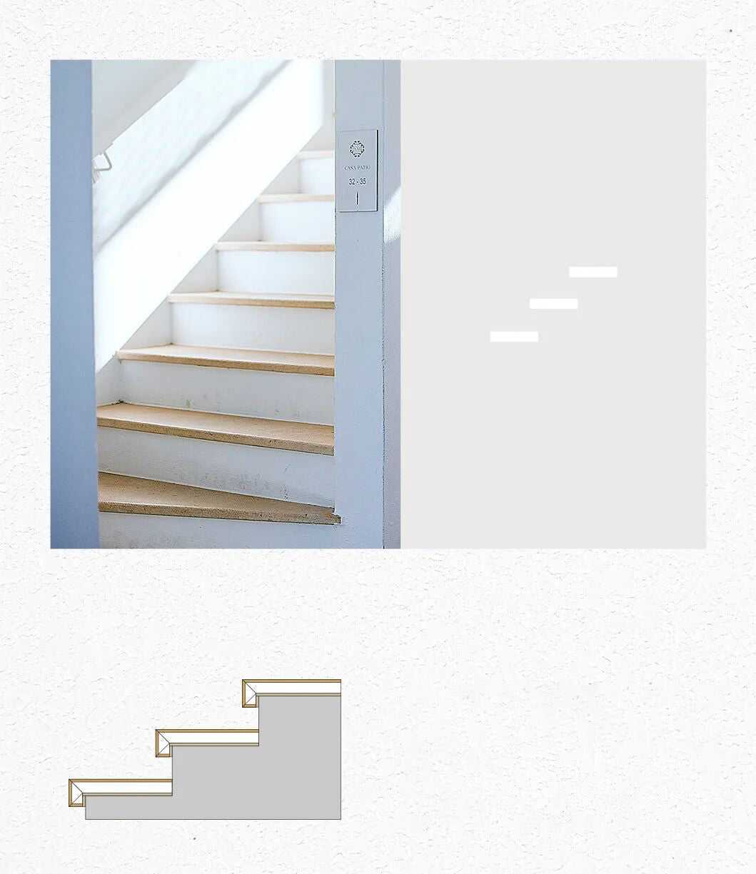 Укладка лестницы с гибкой покрытия